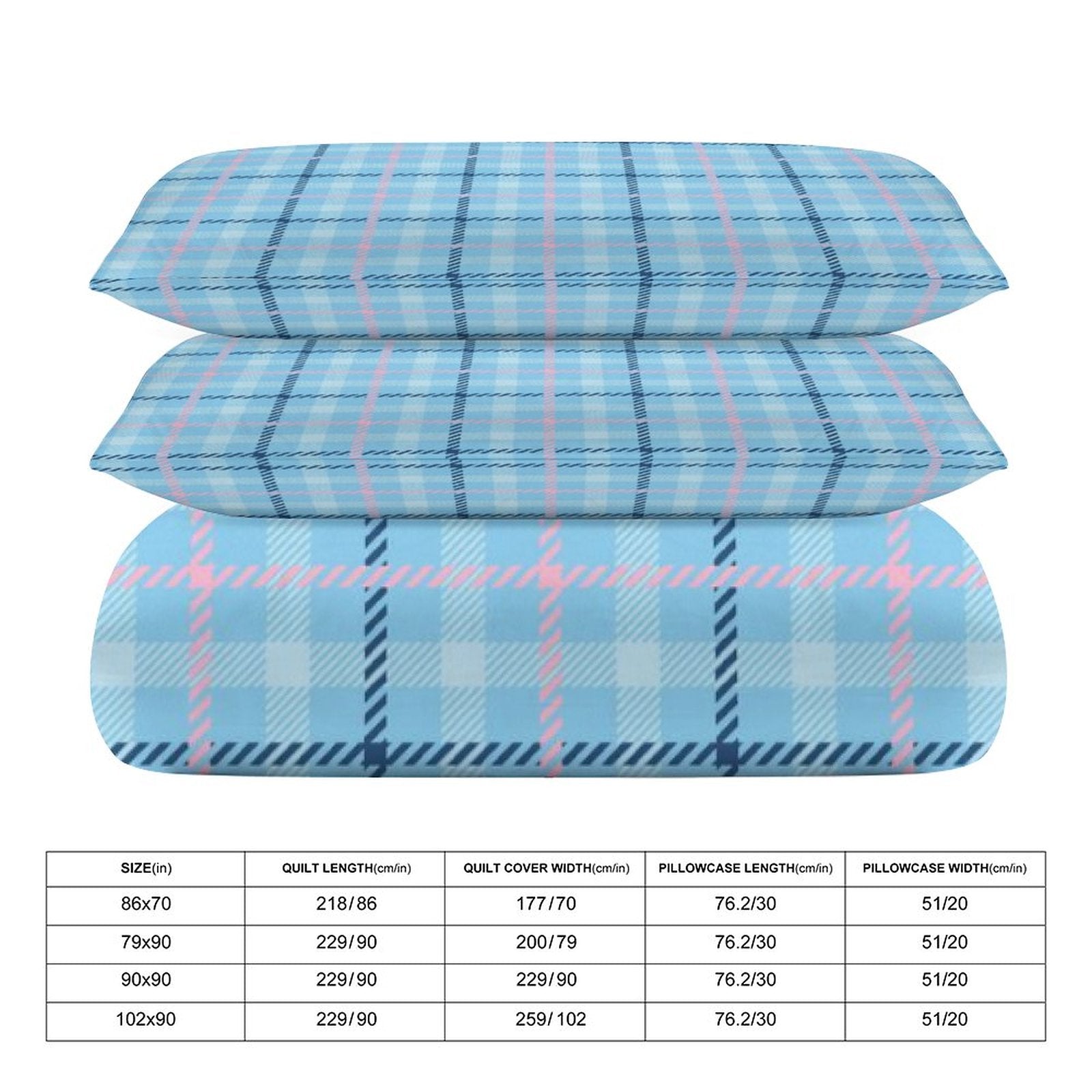 Full 3-Piece Bedding Set-86"×70"/ 218×177cm