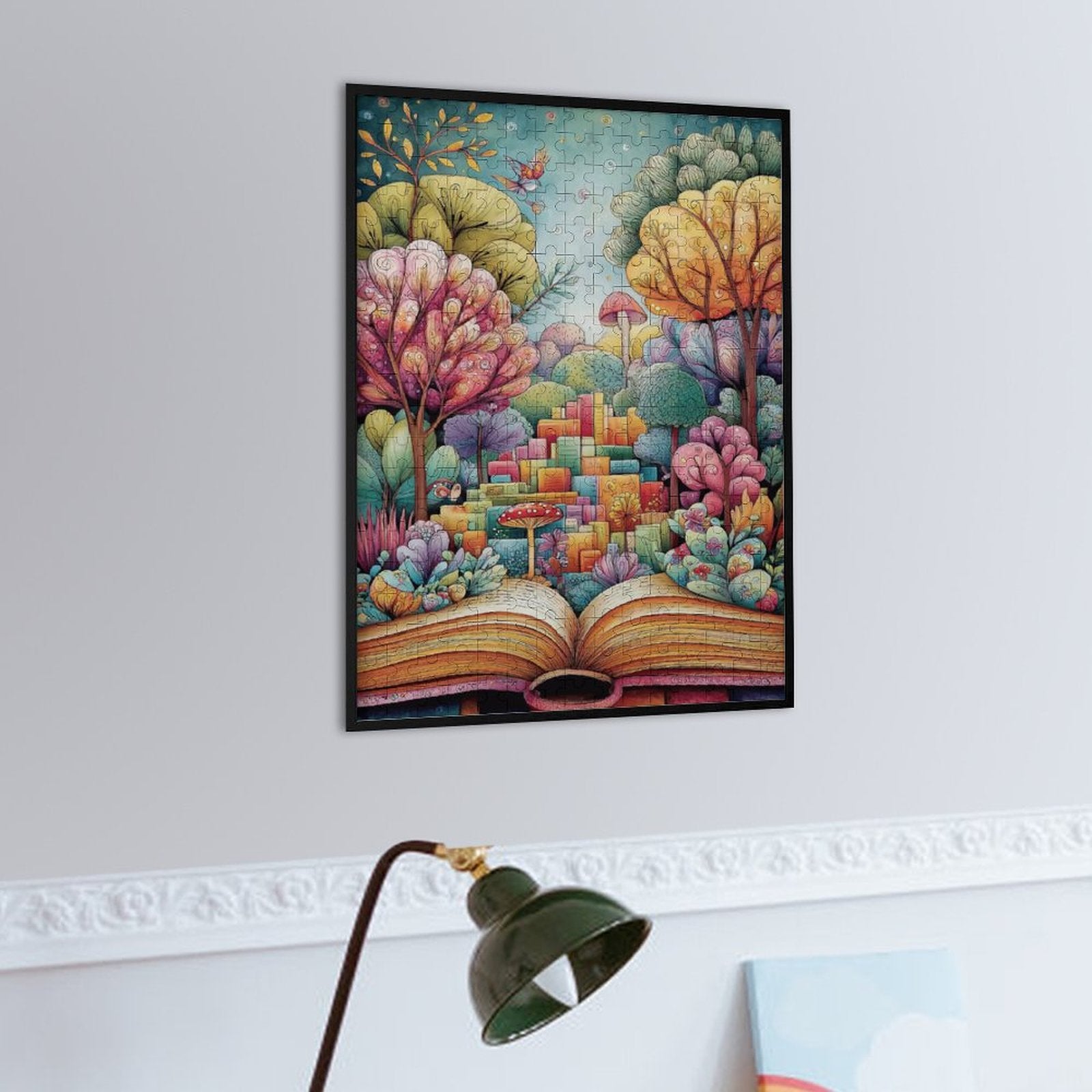 Colorful Books Wooden Puzzle