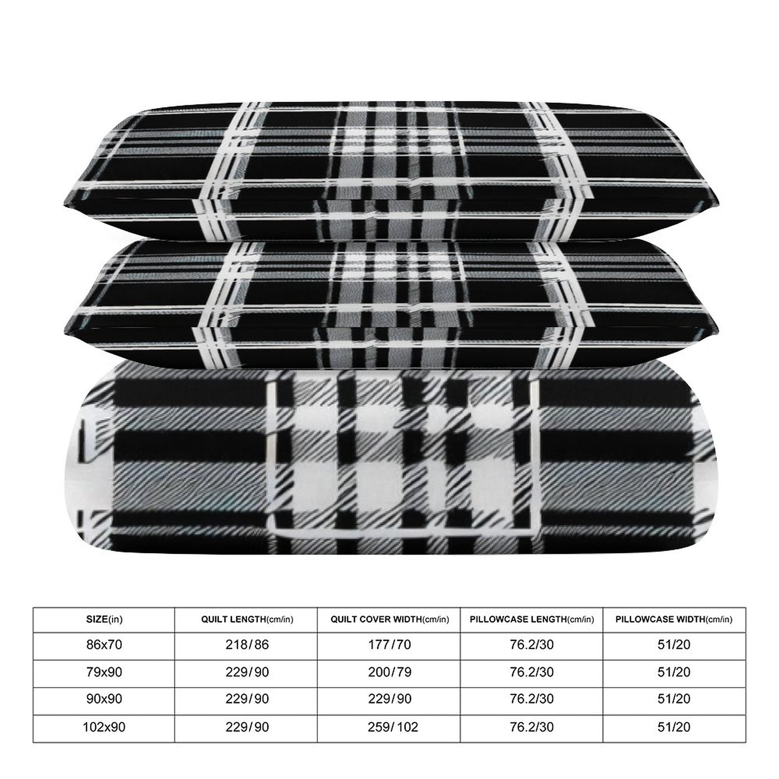 Full 3-Piece Bedding Set-86"×70"/ 218×177cm