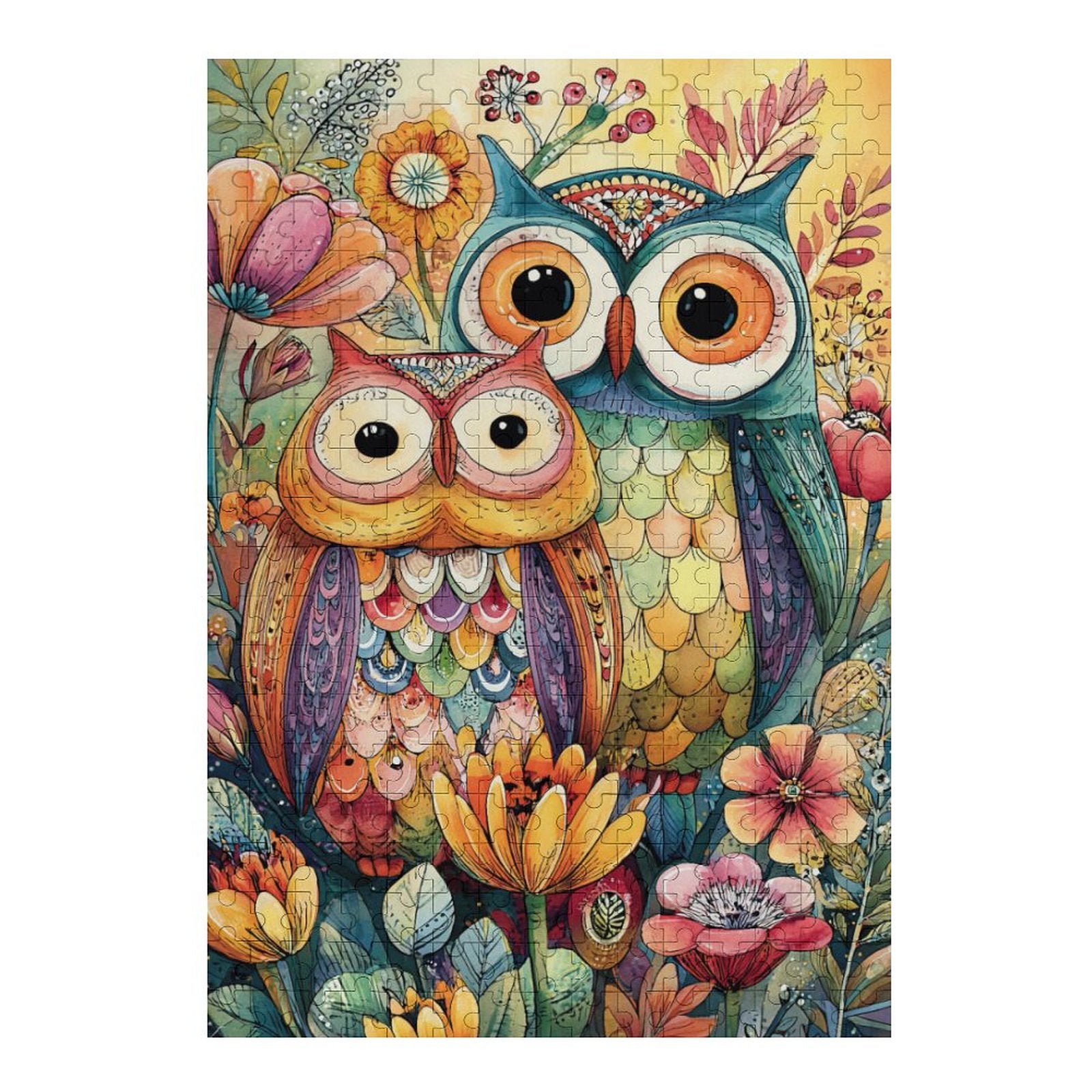 Colorful owls Wooden Puzzle