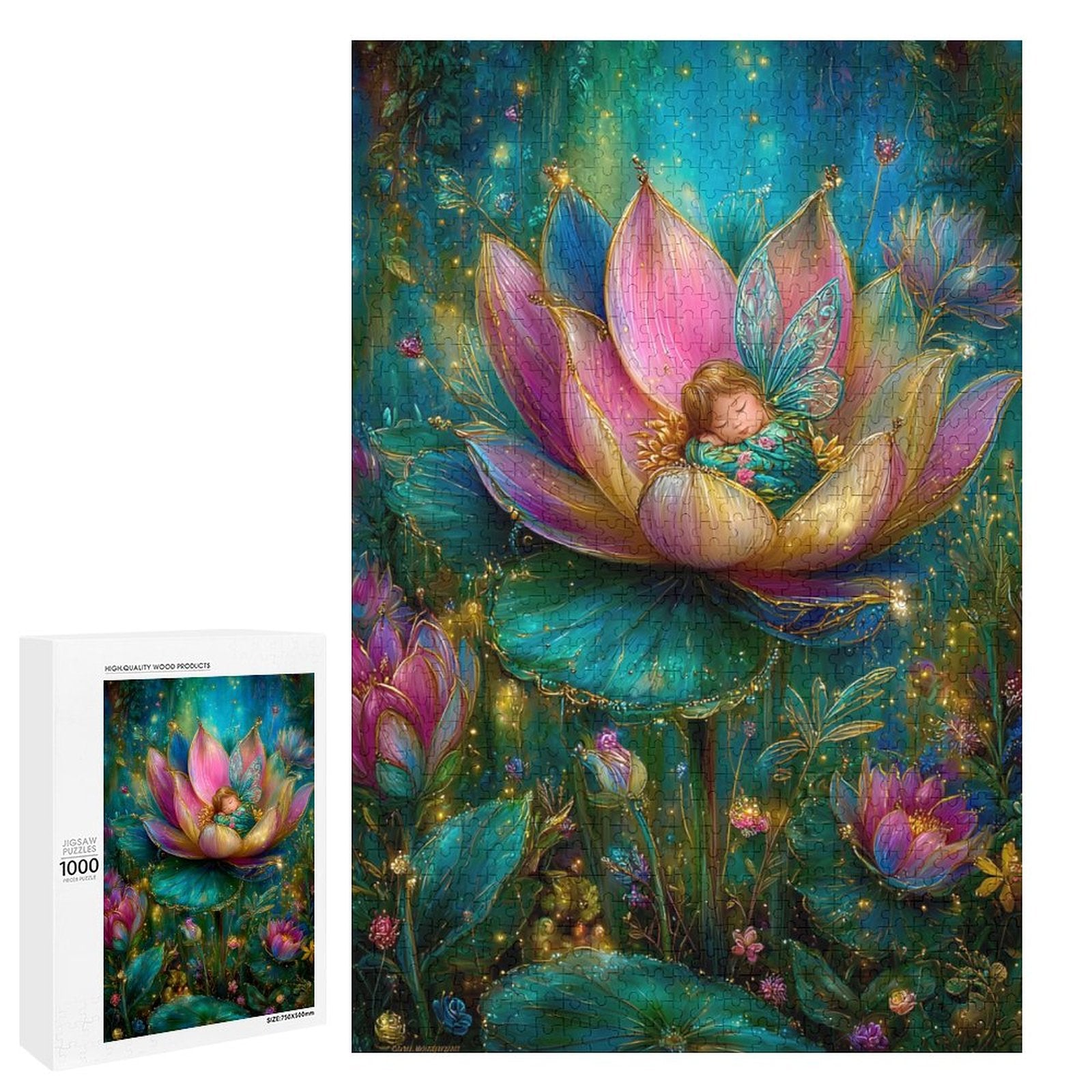 Mystical Lotus Fairy Wooden Puzzle