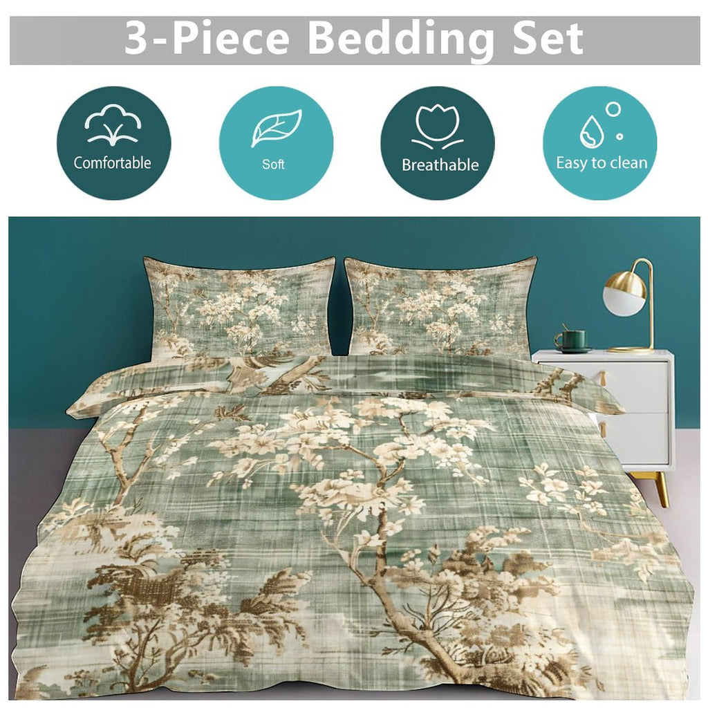 Queen 3-Piece Bedding Set-90"x90"/ 229x229cm