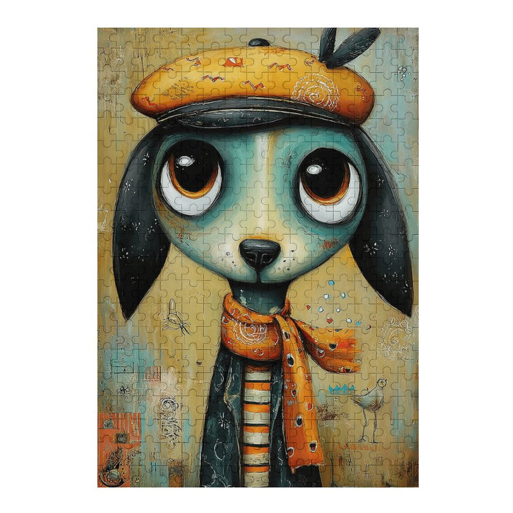 Boho Puppy Wooden Puzzle