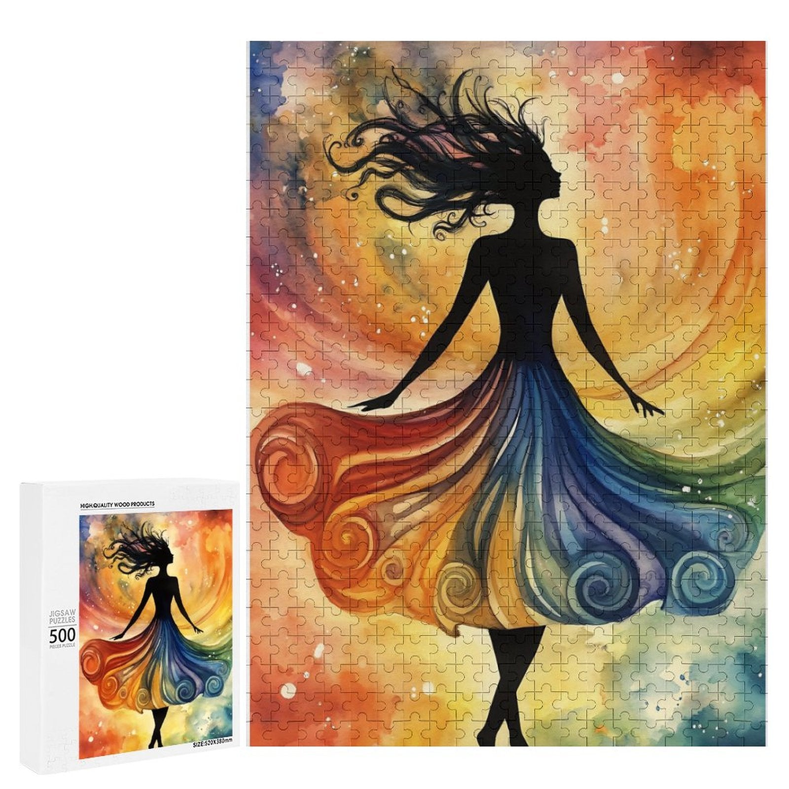 Dancing girl Wooden Puzzle