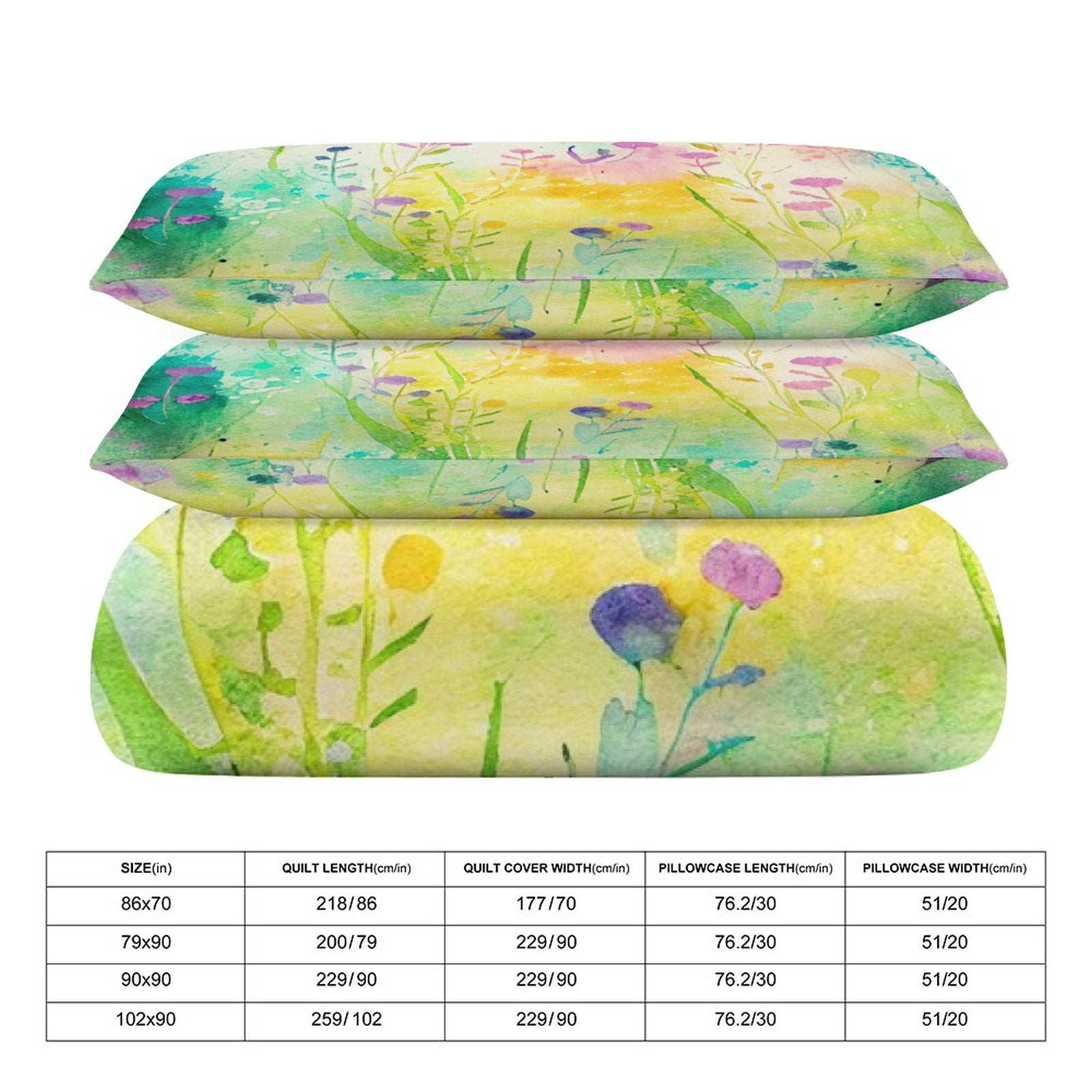 Queen 3-Piece Bedding Set-90"x90"/ 229x229cm