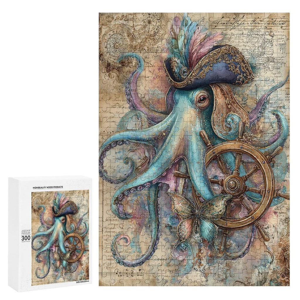 Captain Octopus Wooden Puzzle
