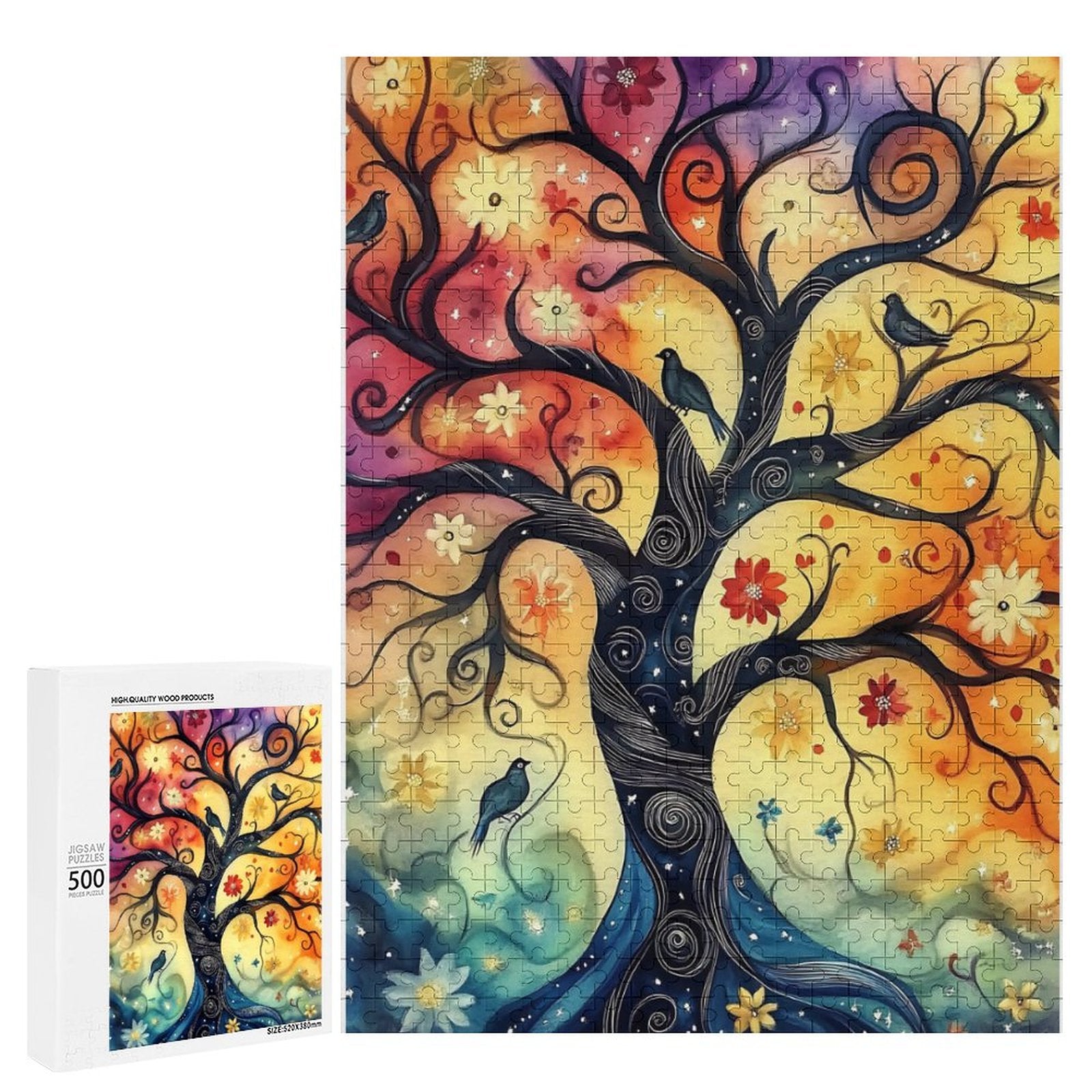 Birds in a tree Wooden Puzzle