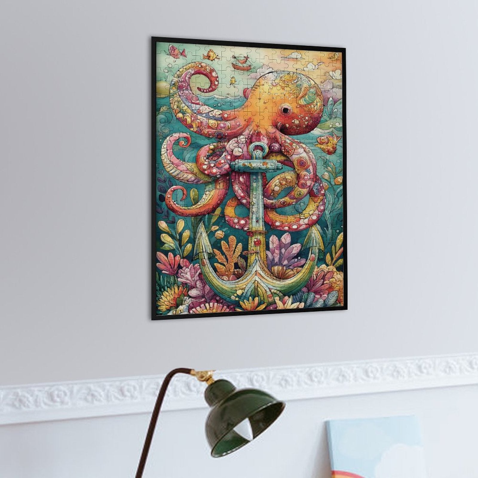 Colorful Octopus and anchor Wooden Puzzle