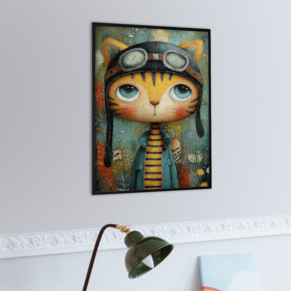 Cat Pilot Wooden Puzzle