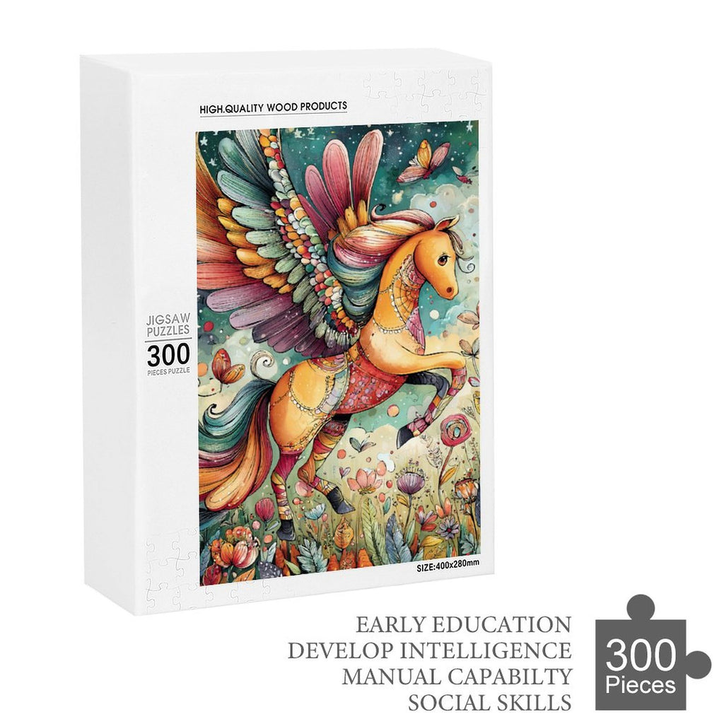 Colorful Pegasus Wooden Puzzle