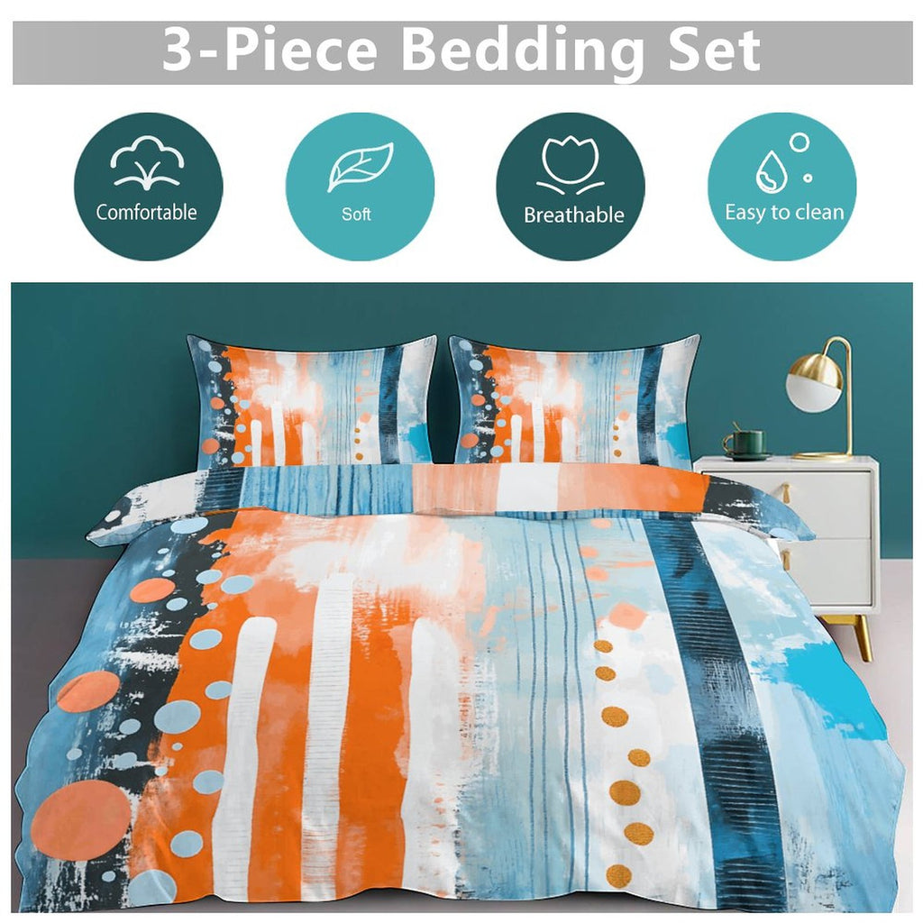 Queen 3-Piece Bedding Set-90"x90"/ 229x229cm
