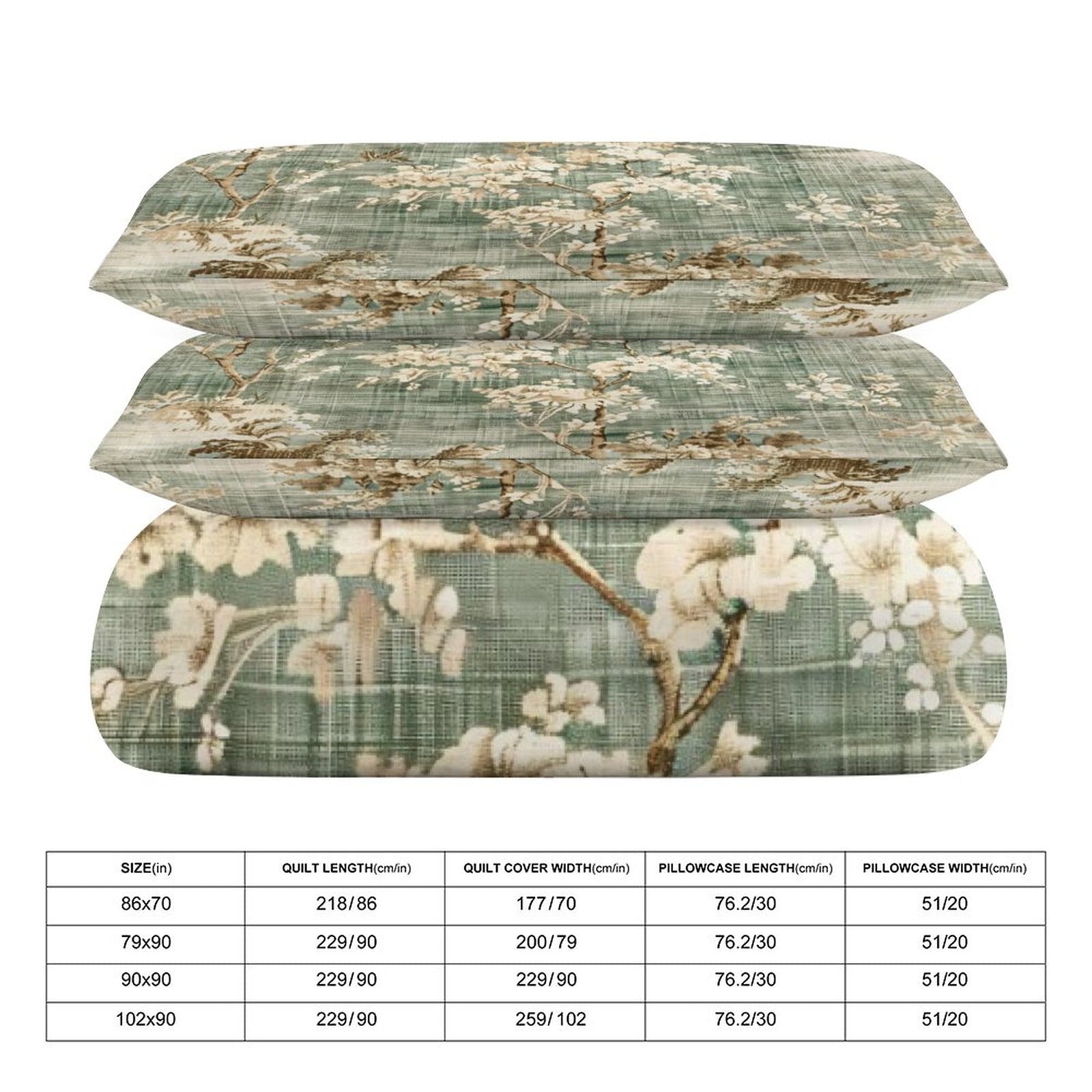 Queen 3-Piece Bedding Set-90"x90"/ 229x229cm