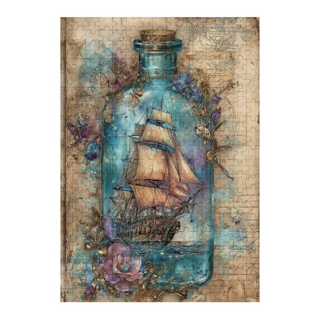 Ship in a Bottle Wooden Puzzle