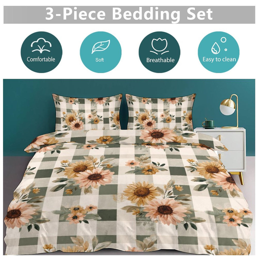 Full 3-Piece Bedding Set-86"×70"/ 218×177cm