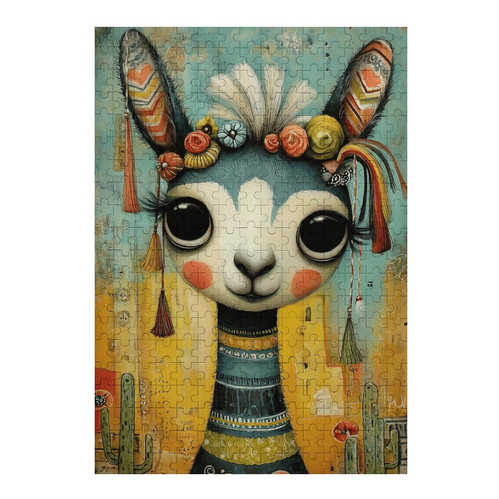 Boho Baby Llama Wooden Puzzle