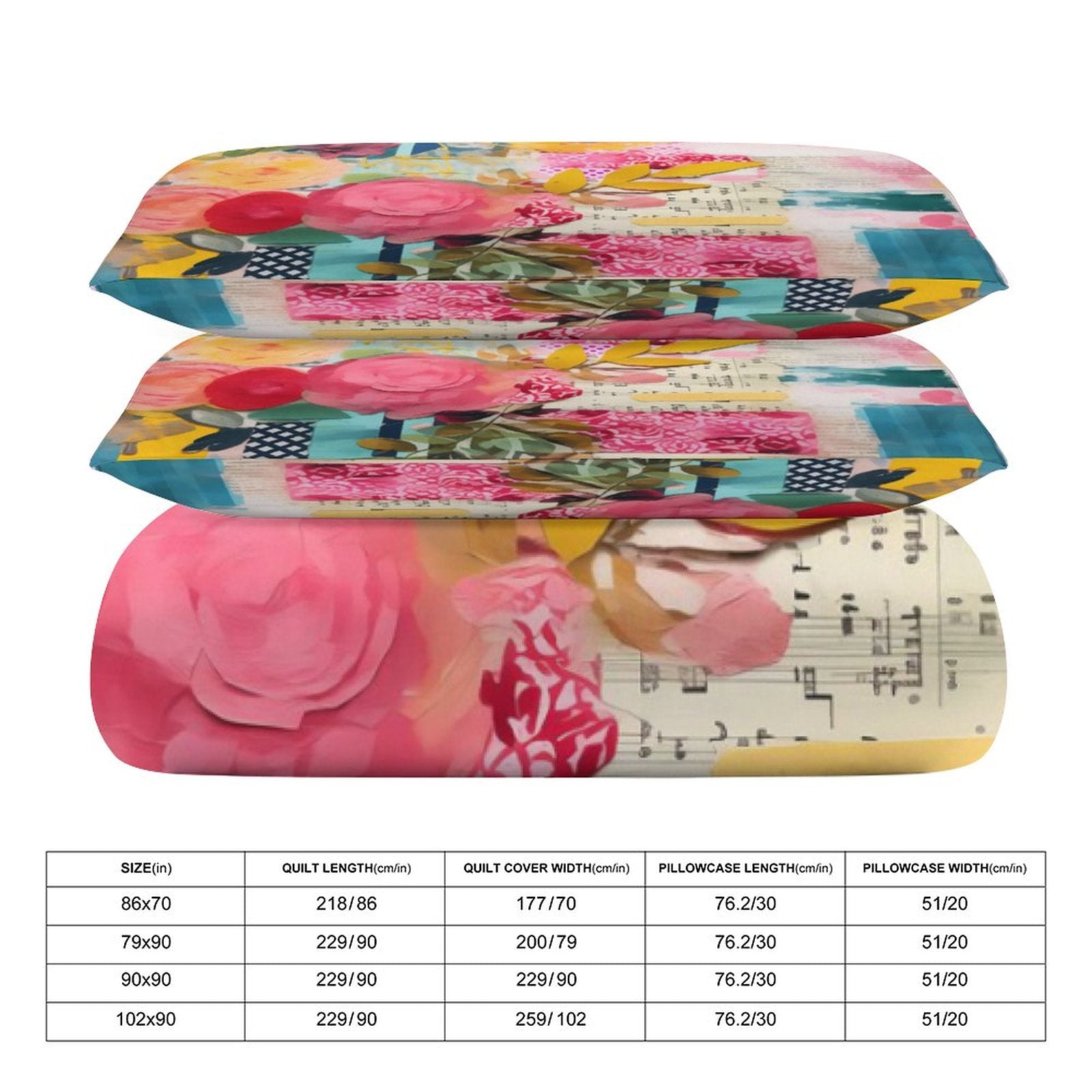 Full 3-Piece Bedding Set-86"×70"/ 218×177cm