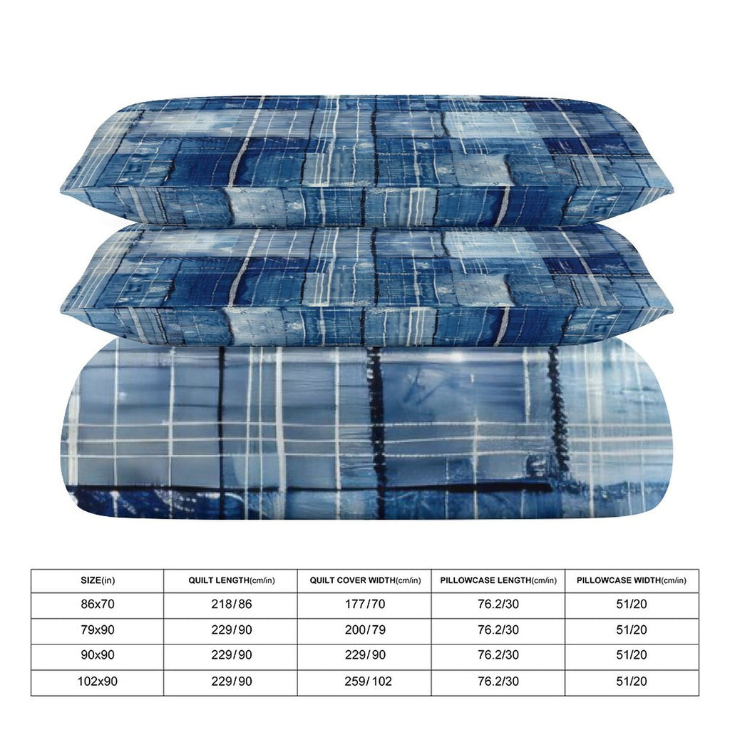 Queen 3-Piece Bedding Set-90"x90"/ 229x229cm