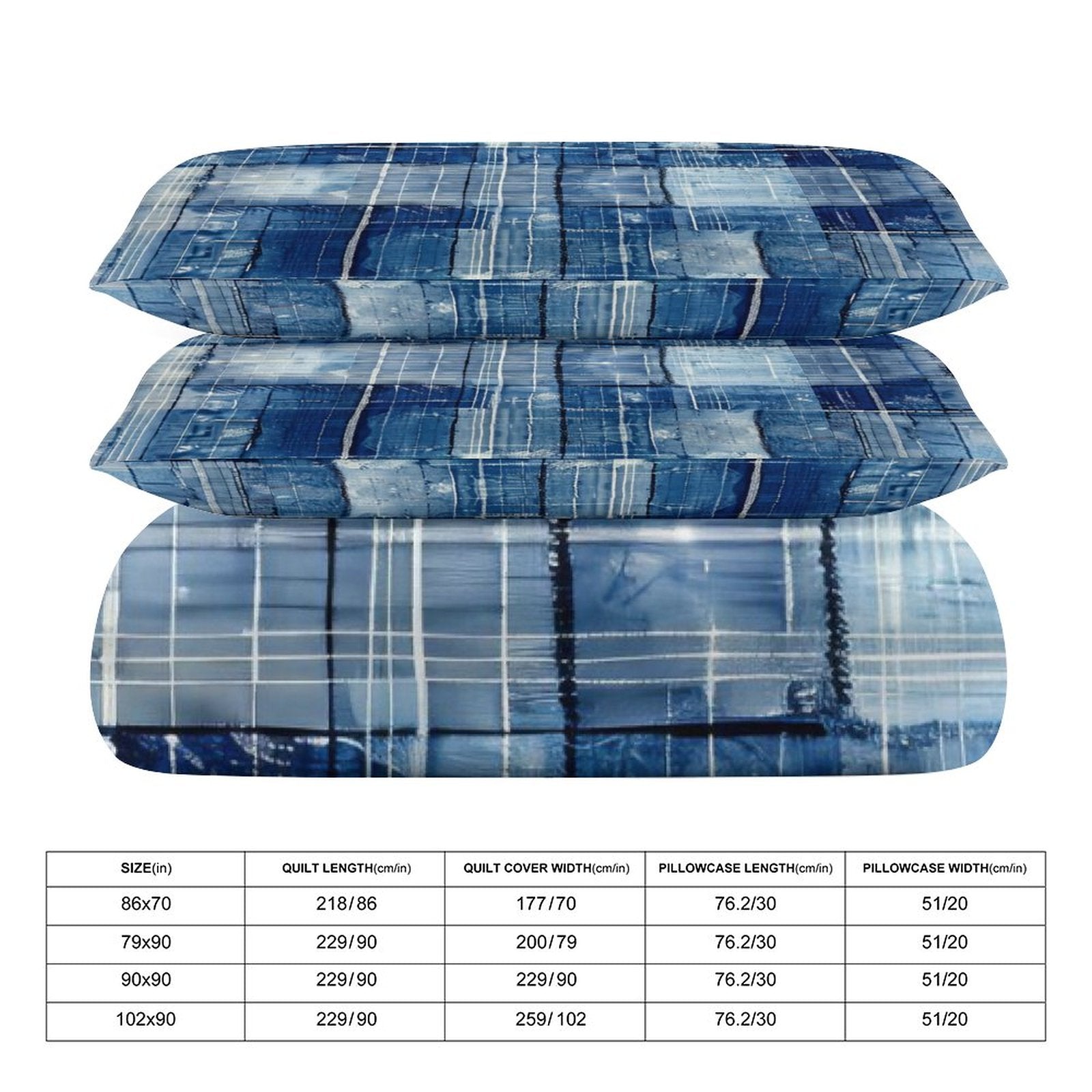 Queen 3-Piece Bedding Set-90"x90"/ 229x229cm