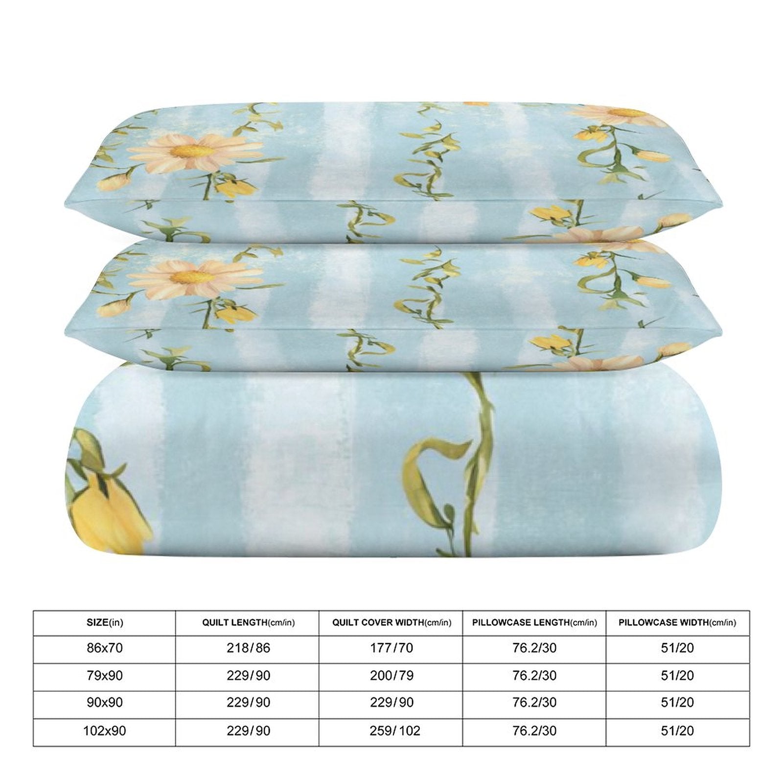 Full 3-Piece Bedding Set-86"×70"/ 218×177cm