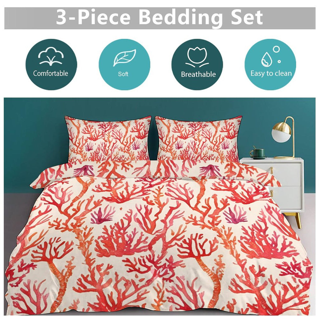 Queen 3-Piece Bedding Set-90"x90"/ 229x229cm