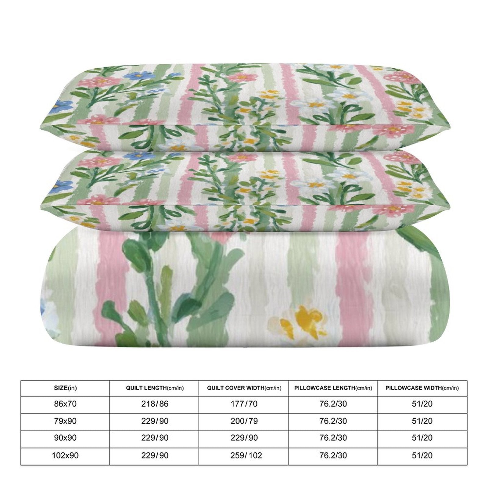 Queen 3-Piece Bedding Set-90"x90"/ 229x229cm