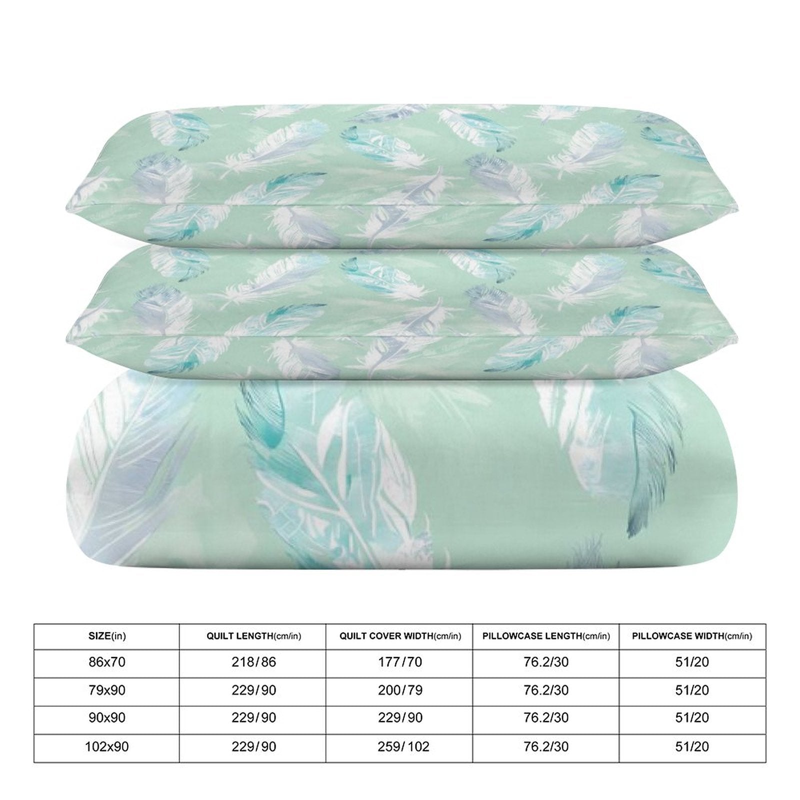 Queen 3-Piece Bedding Set-90"x90"/ 229x229cm