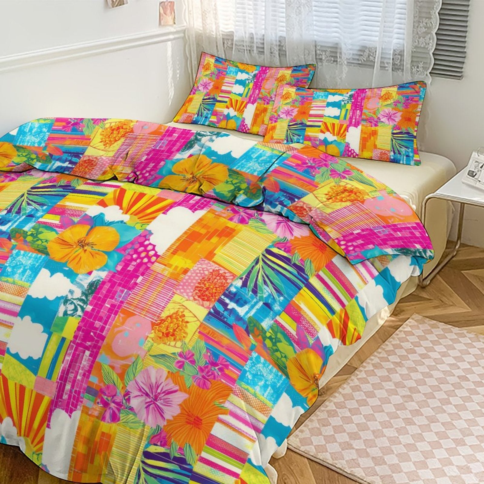 Queen 3-Piece Bedding Set-90"x90"/ 229x229cm