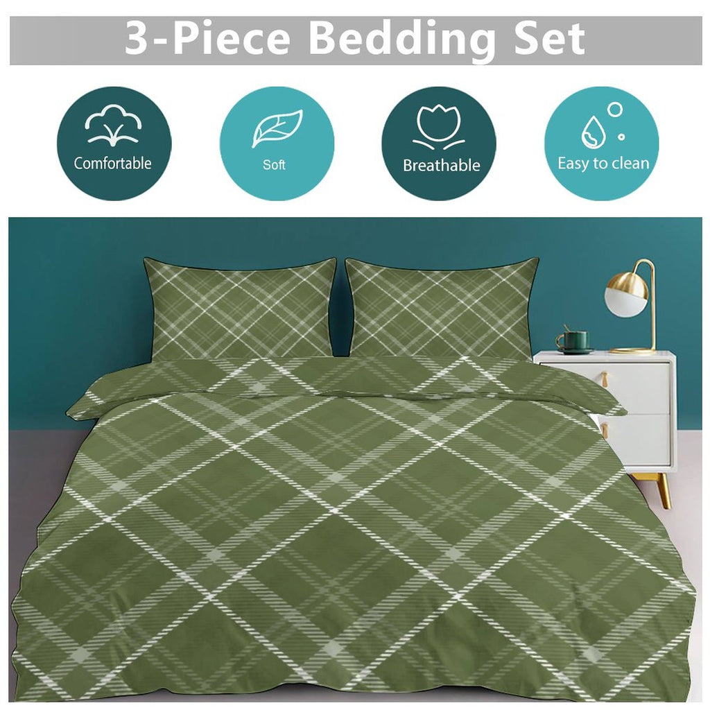 Queen 3-Piece Bedding Set-90"x90"/ 229x229cm