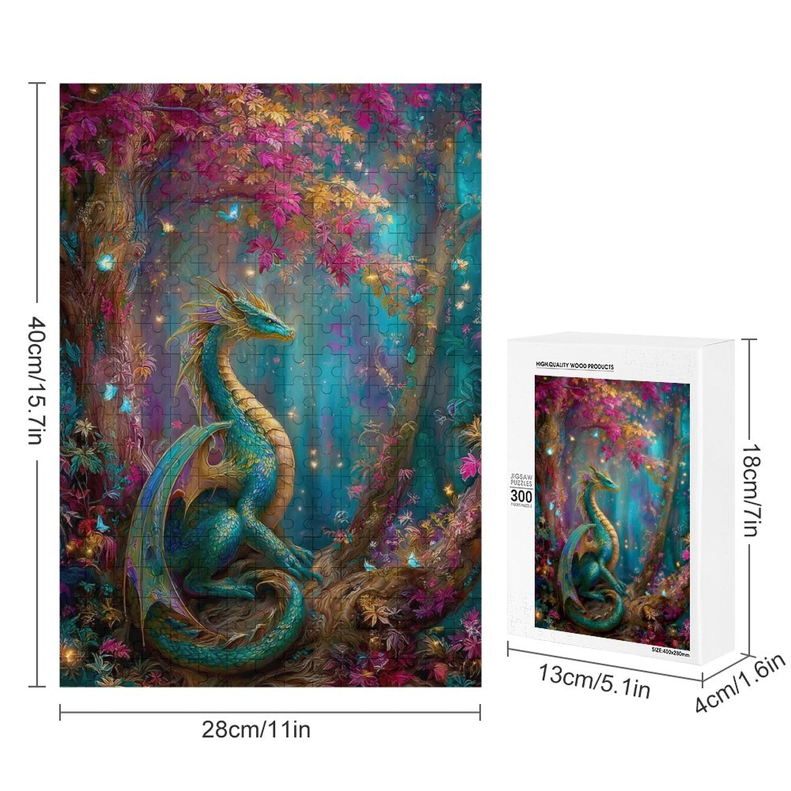 Mystical Dragon Wooden Puzzle