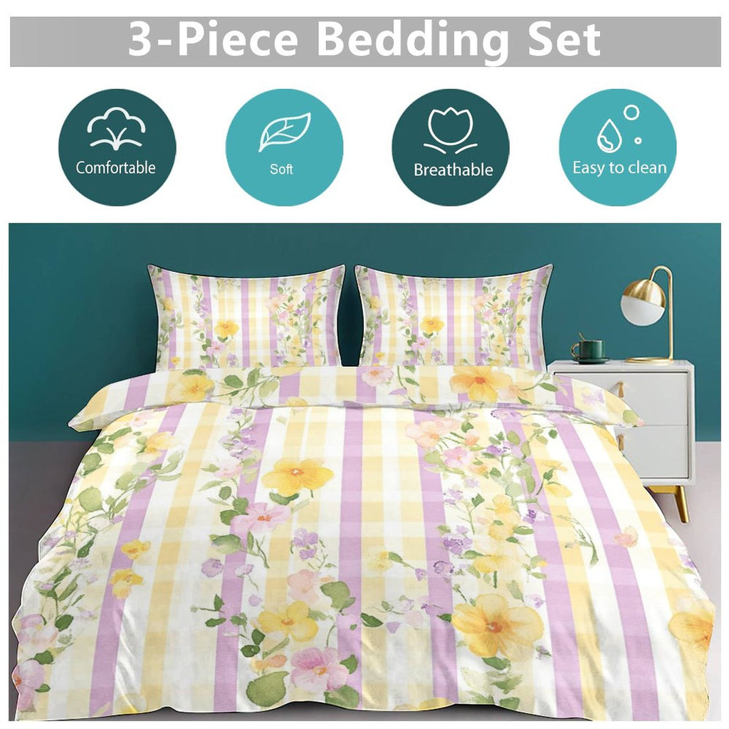Queen 3-Piece Bedding Set-90"x90"/ 229x229cm