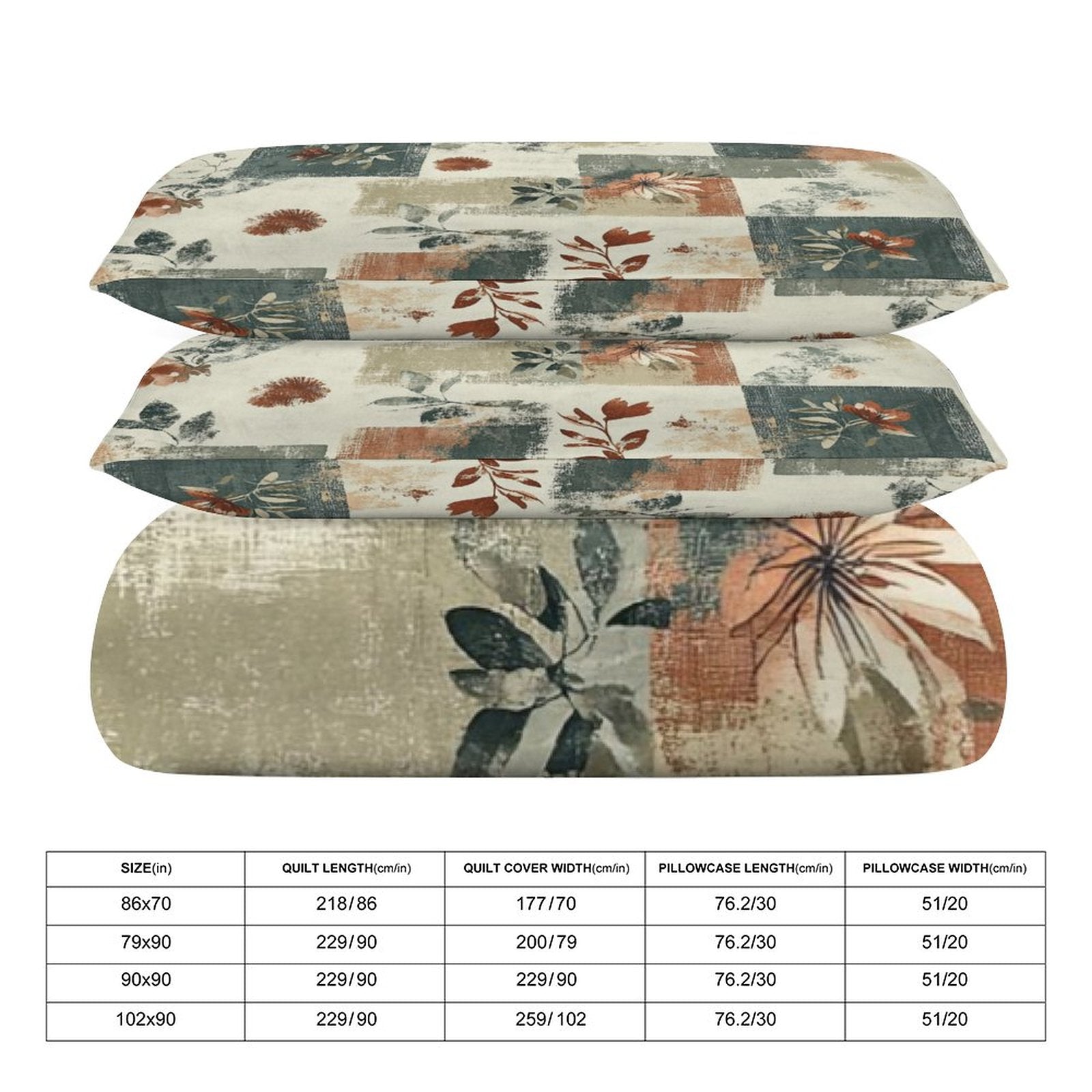 King 3-Piece Bedding Set-102"x90"/ 259x229cm