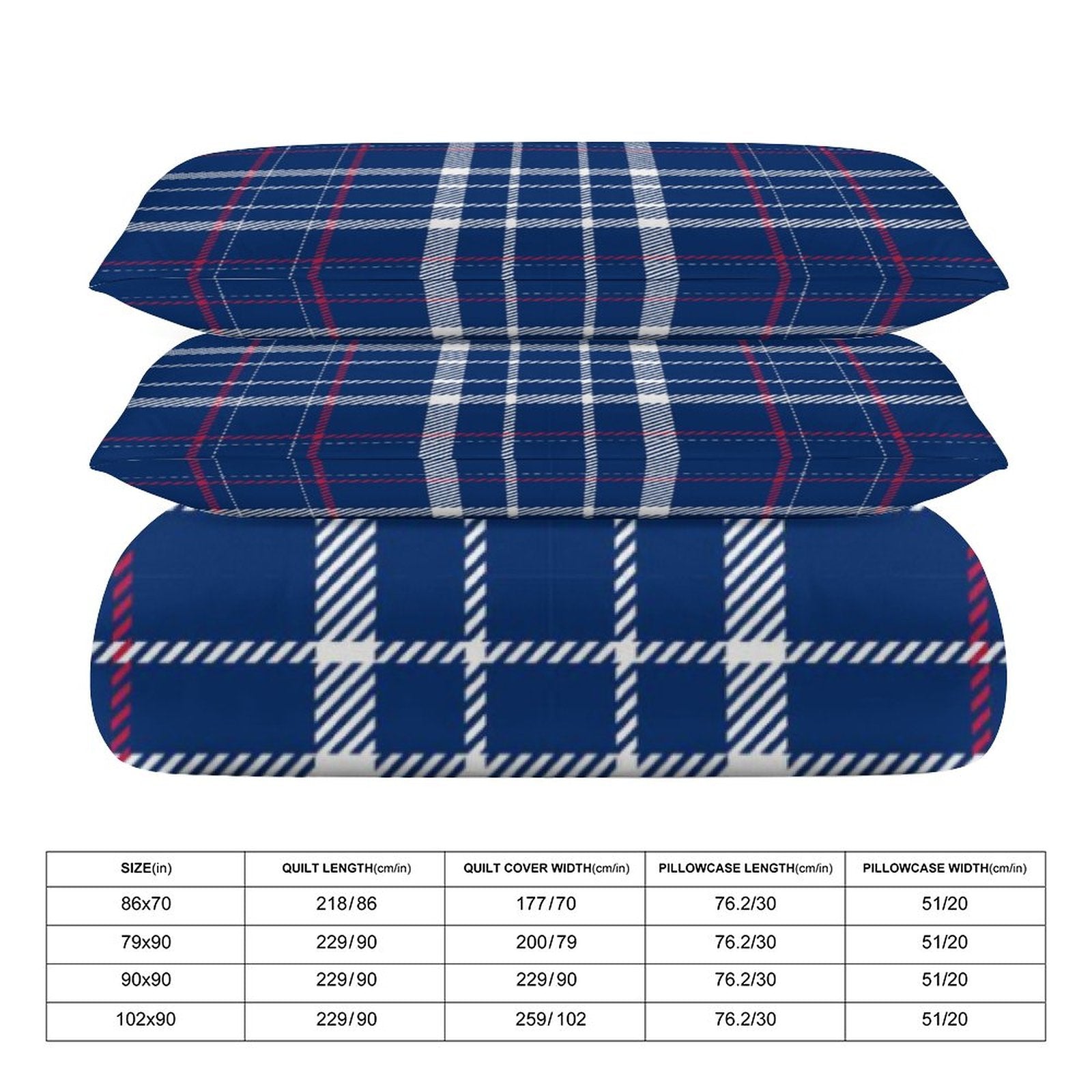 Full 3-Piece Bedding Set-86"×70"/ 218×177cm