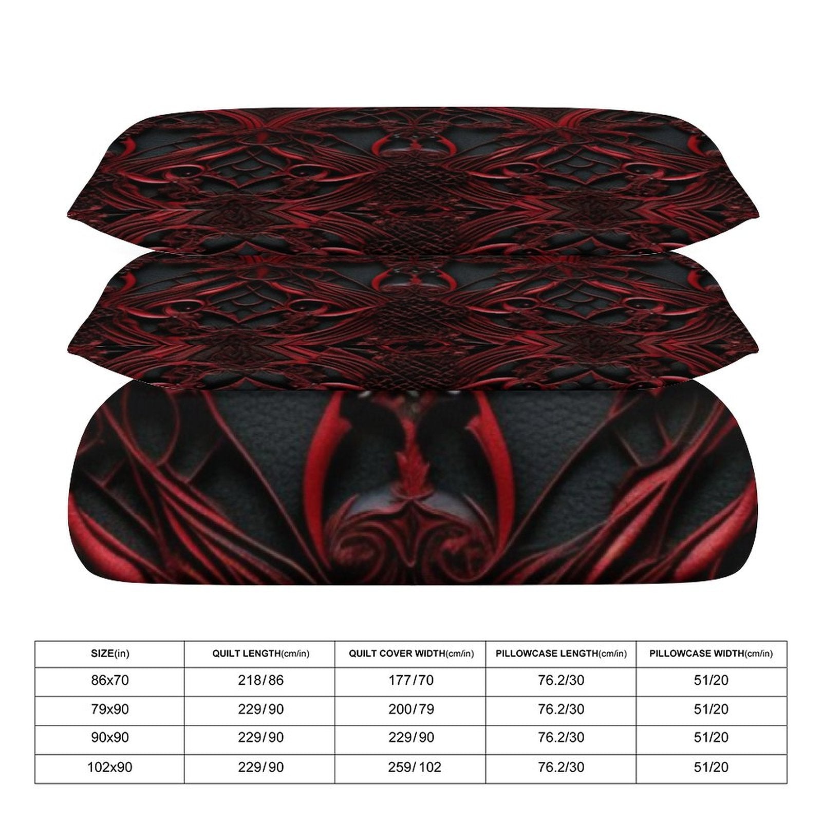 Queen 3-Piece Bedding Set-90"x90"/ 229x229cm