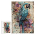 Parrot and Hibiscus Wooden Puzzle