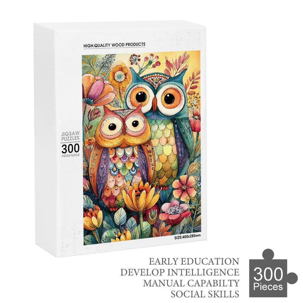Colorful owls Wooden Puzzle