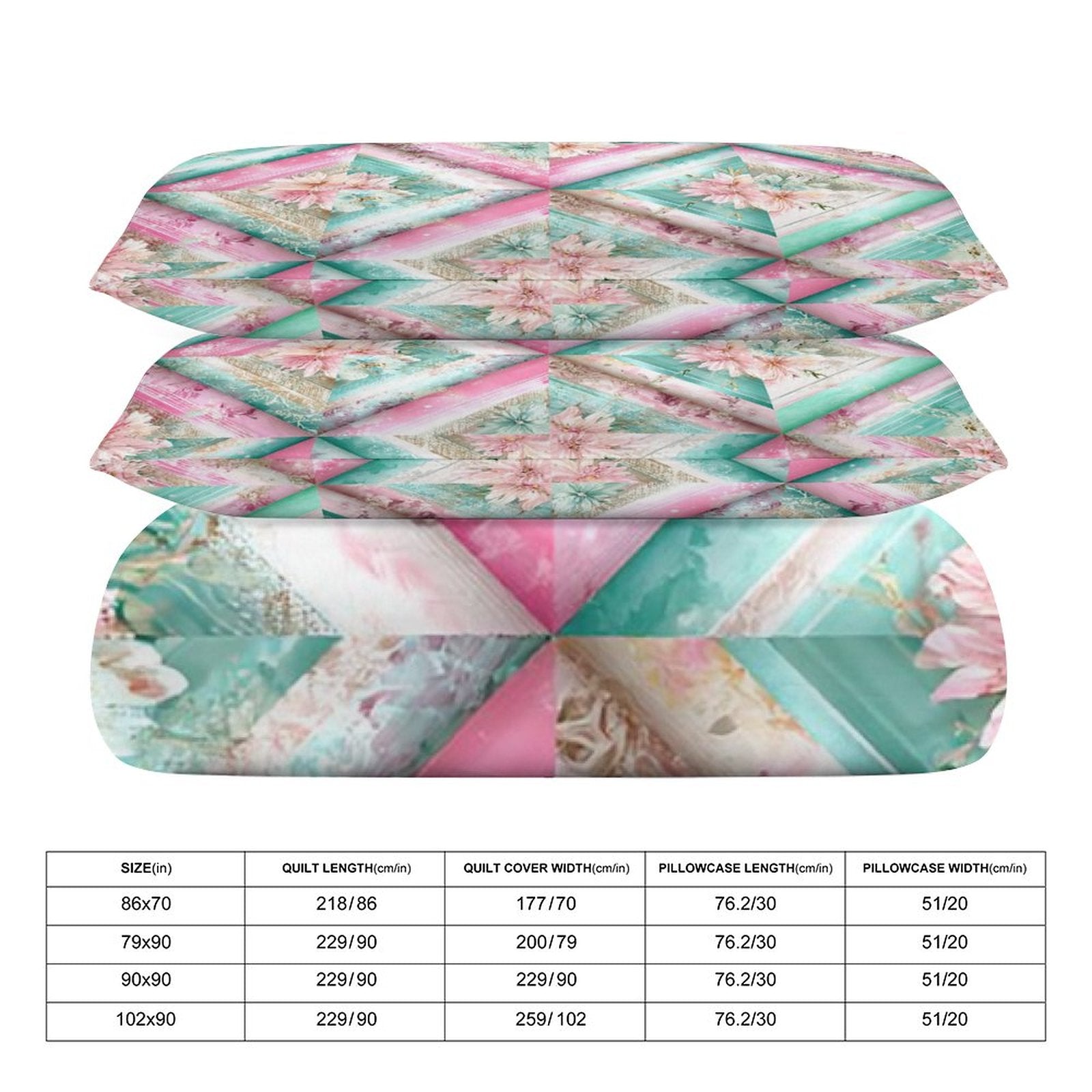 King 3-Piece Bedding Set-102"x90"/ 259x229cm